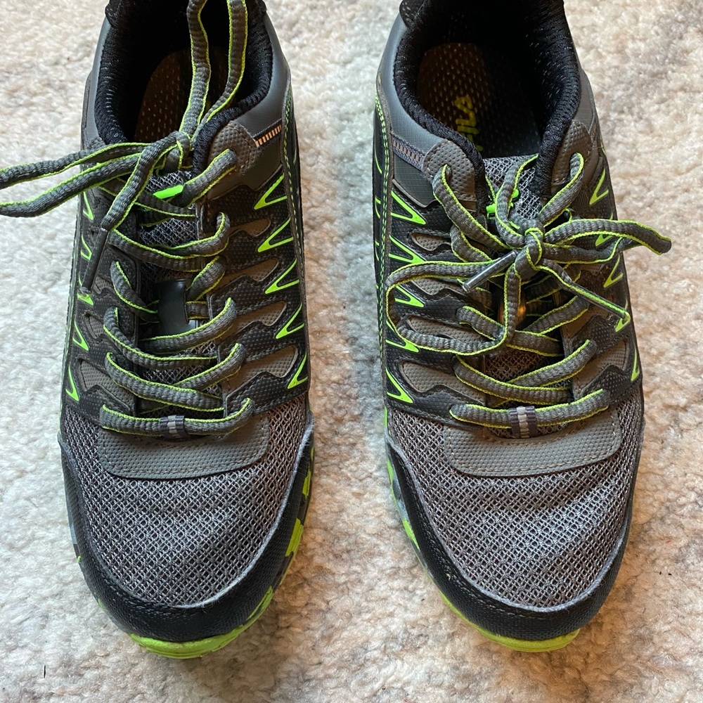 Fila Kids' Black and Neon Green Sneakers boys Size 6 - Picture 7 of 7